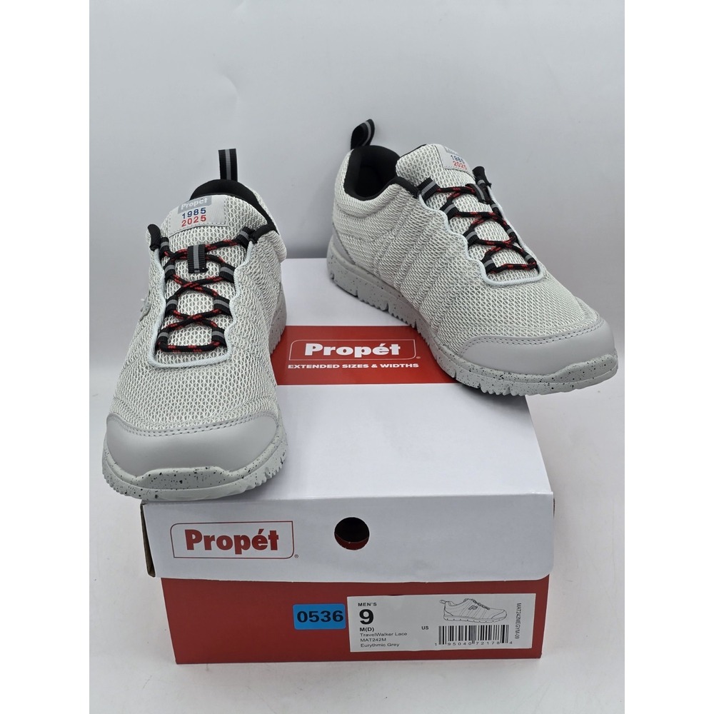 Men's Athleisure Propet TravelWalker Lace Sneaker Eurythmic Grey Sz 9 M(D)‎ NIB